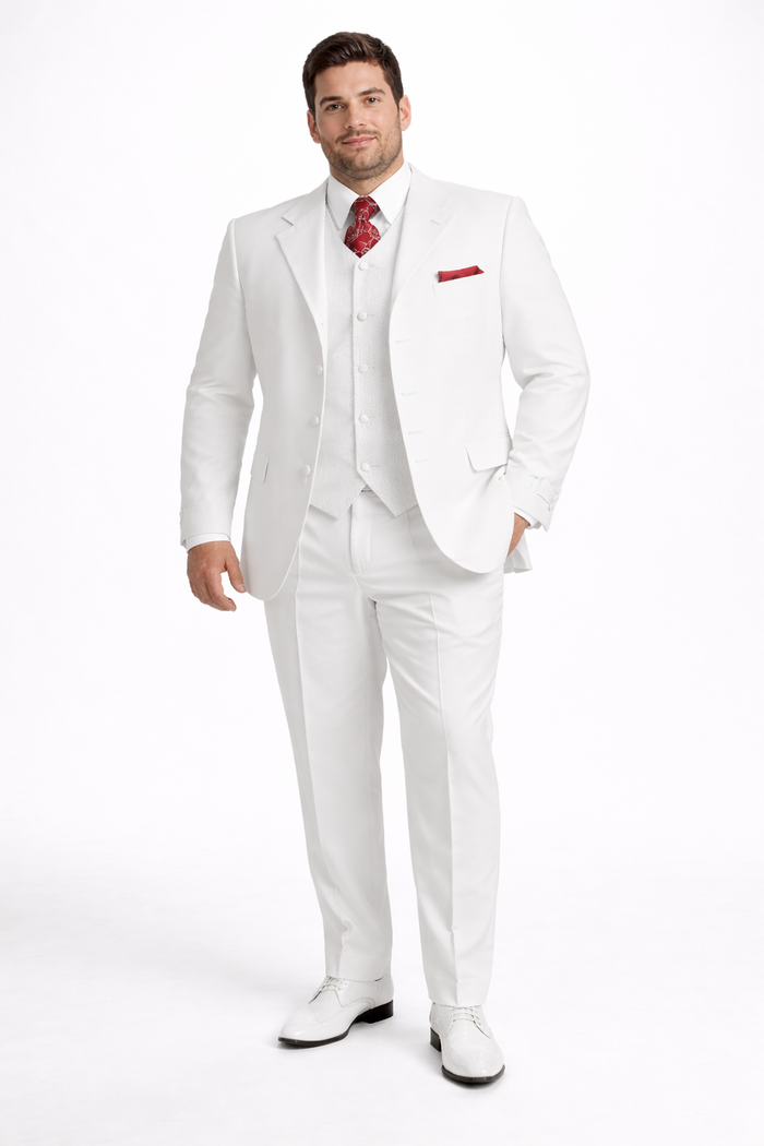 Men's 3 Piece Fashion Suit - Vested 3 Piece Zoot Suit - Three Piece Suit