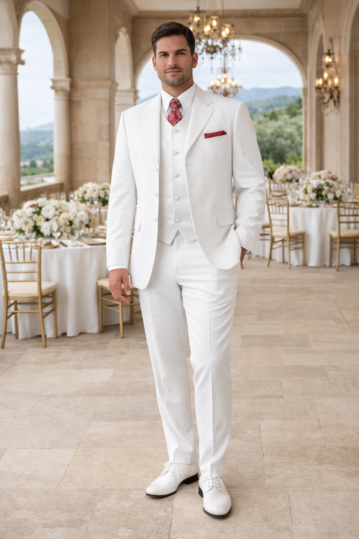 Men's 3 Piece Fashion Suit - Vested 3 Piece Zoot Suit - Three Piece Suit