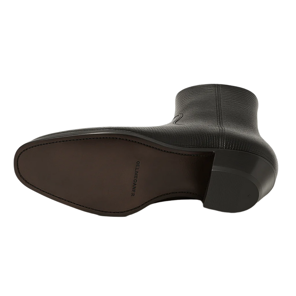 Mens Dress Ankle Boots Los Altos Boots Short Cowboy Boot - Western Ankle Boots Exotic Skin + Black + Skin Type