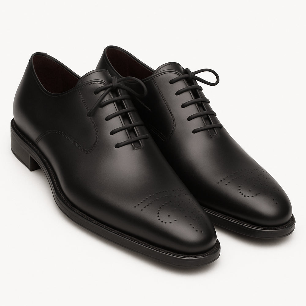 Gavino Black Calfskin Leather Mens Oxford By Mezlan Made In Spain Brand