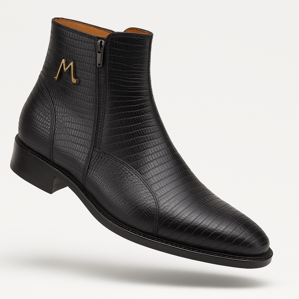 Peninsula Lizard Emblem Boot Black By Mezlan Made In Spain Brand