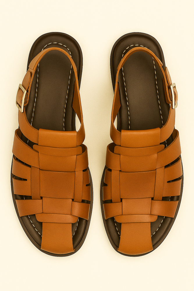 Fisherman Sandal Cognac By Mezlan Made In Spain Brand