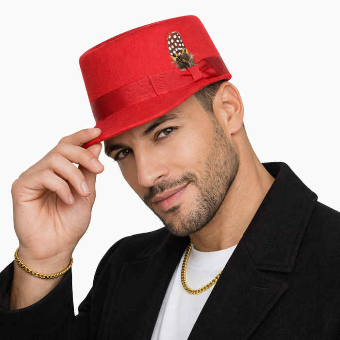 Men's Conductor Hat Red