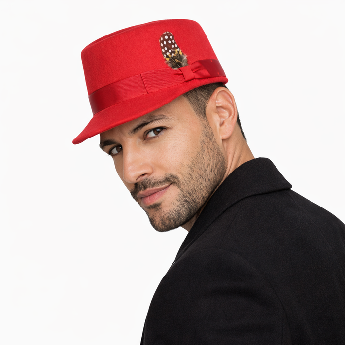Men's Conductor Hat Red