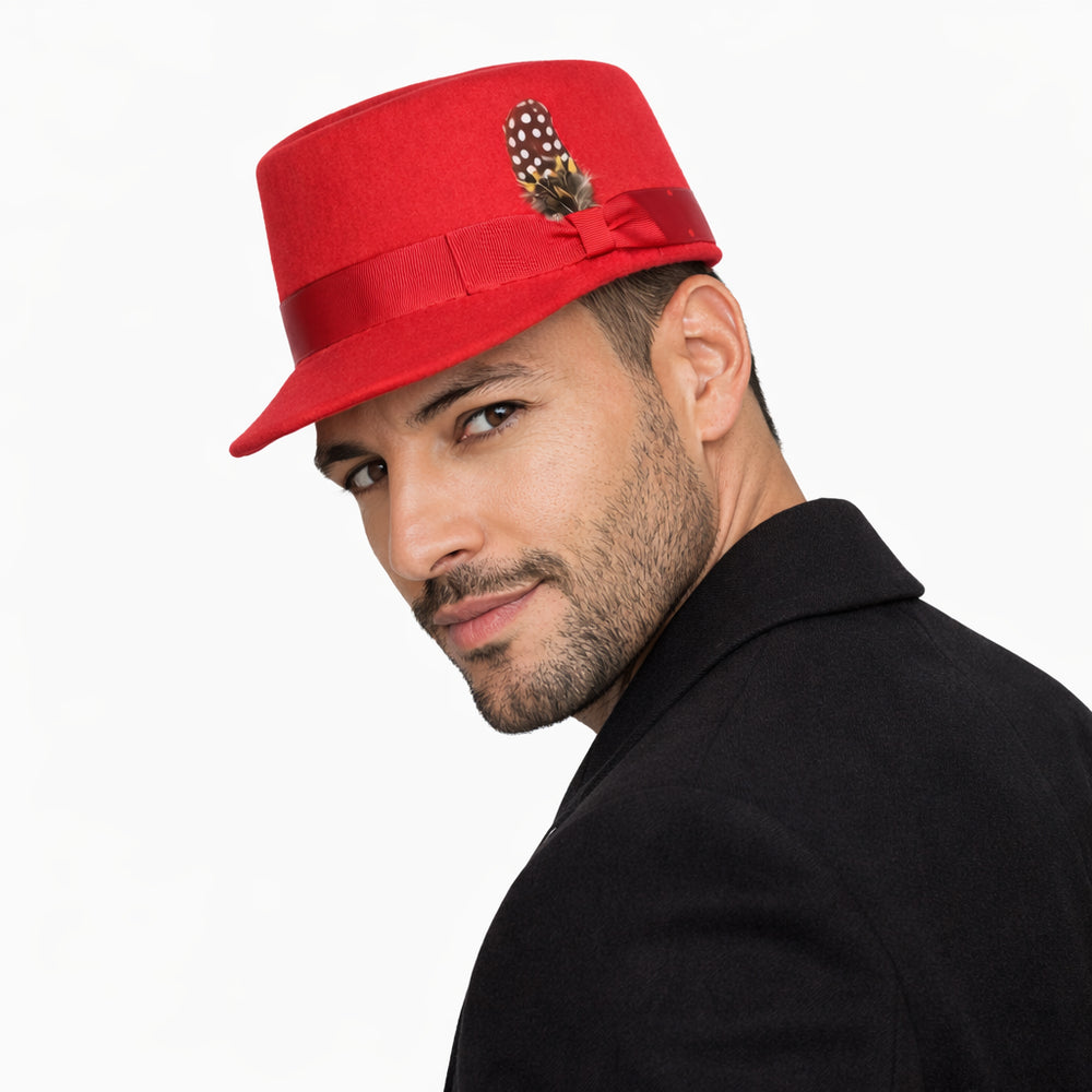 Men's Conductor Hat Red