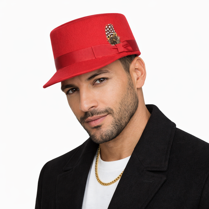 Men's Conductor Hat Red