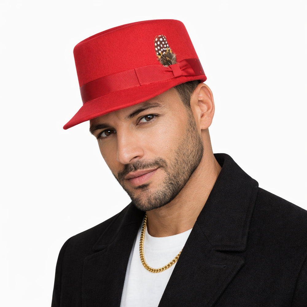Men's Conductor Hat Red