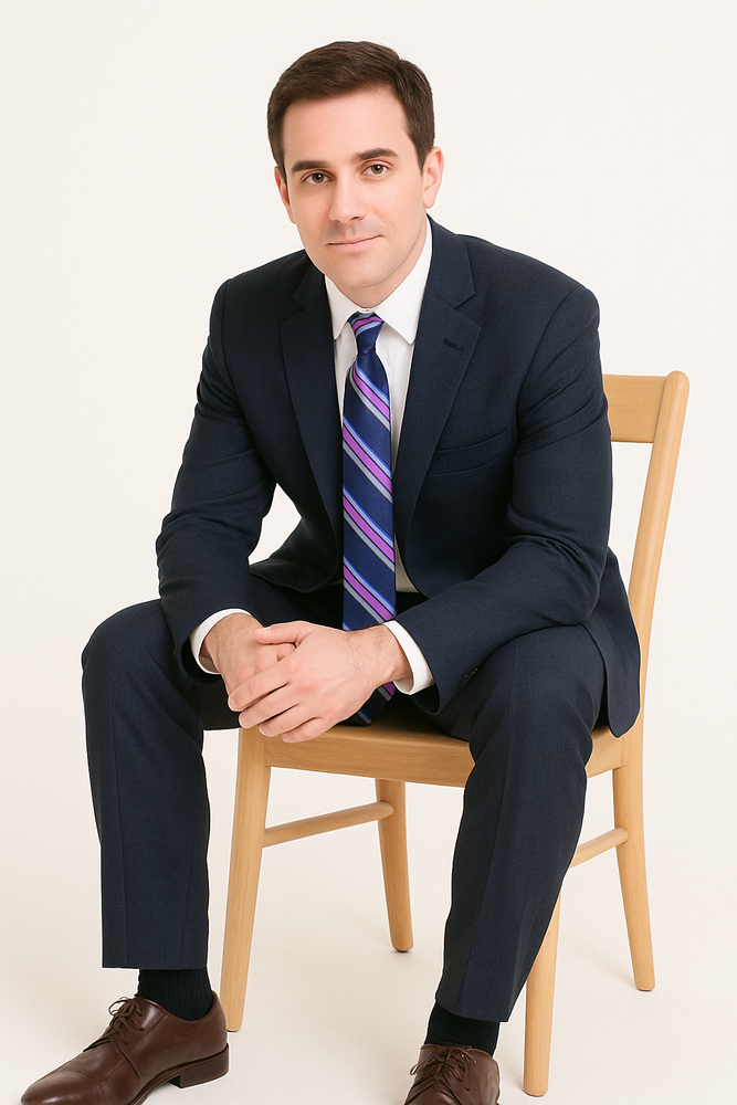 Men's Dark Navy Blue Suit For Men Glen Plaid 2 Button Wool Classic Fit Suit Flat Front Pants