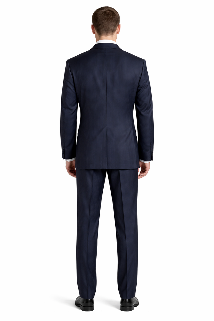 Men's Dark Navy Pinstripe Italian Design Suit