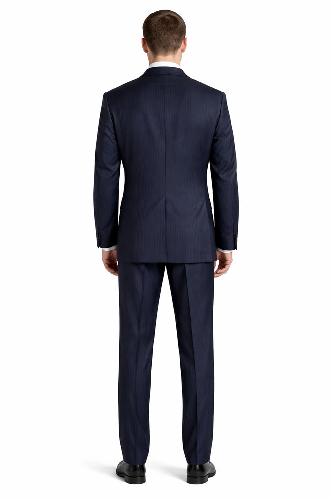 Men's Dark Navy Pinstripe Italian Design Suit