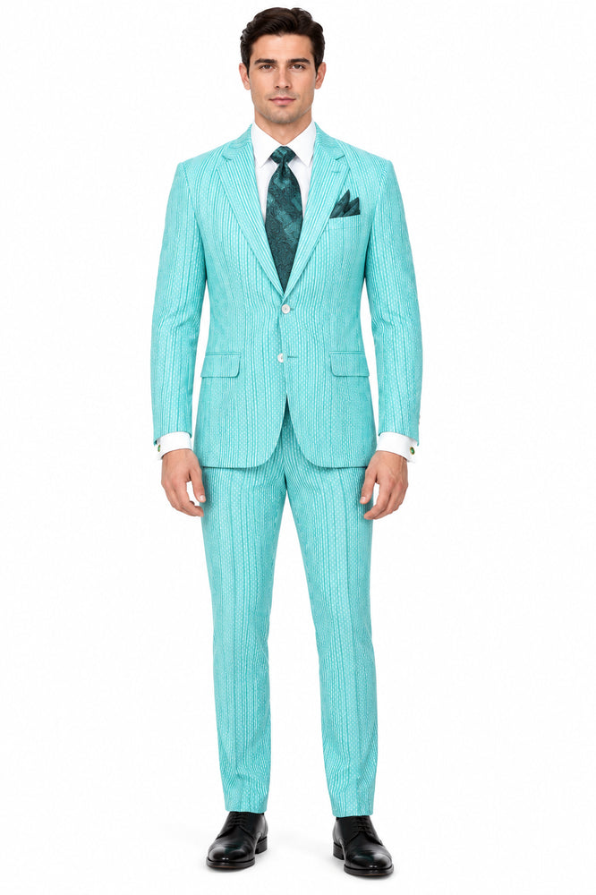 Mens Fashion Dress Shirts and Ties Mint Colorful Men's Dress Shirt