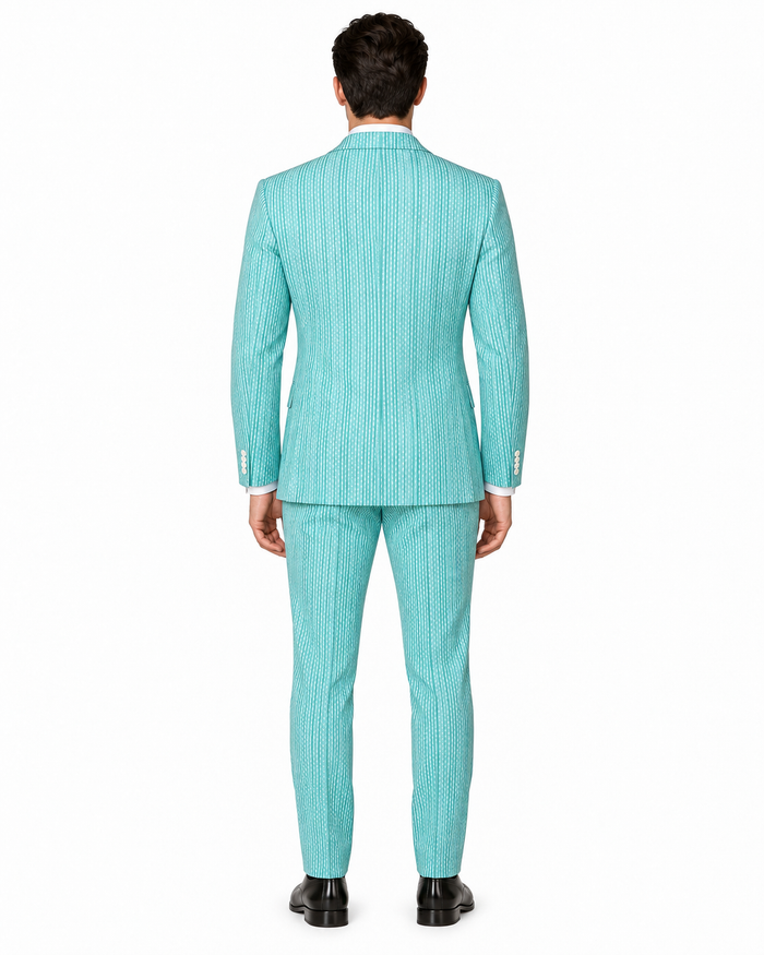 Mens Fashion Dress Shirts and Ties Mint Colorful Men's Dress Shirt