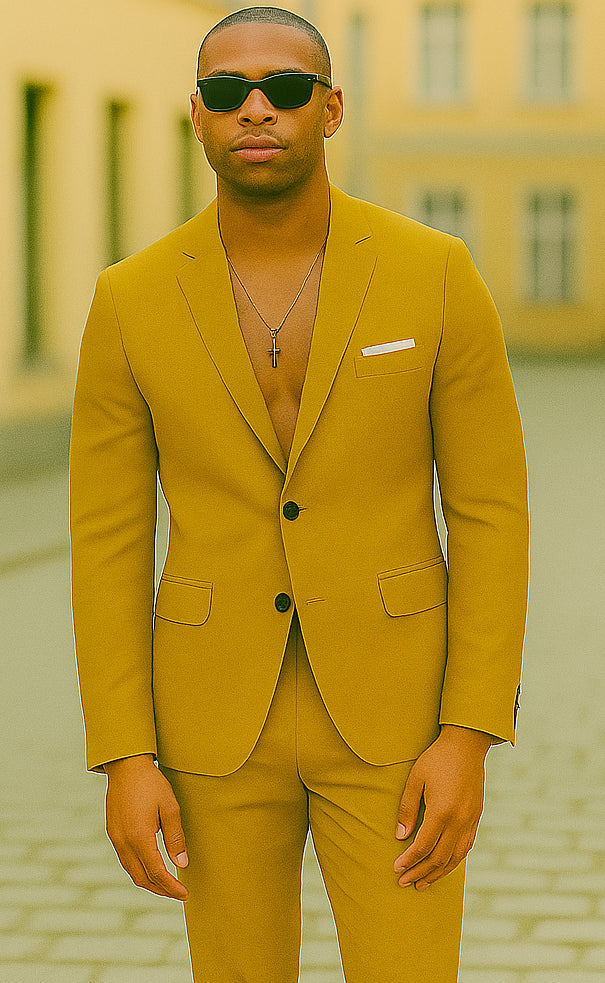 Mens Gold Suit - Gold Prom Suits