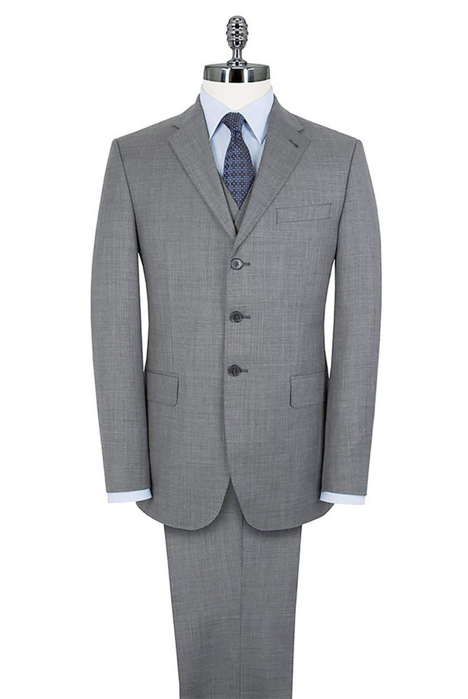 Mens Grey Western Three Button Blazer – Classic Cowboy Style Formal Jacket Business Casual Sport Coat