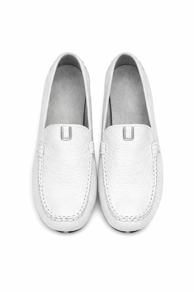 Men's Handmade White Vestigium Genuine Sharkskin Stylish Dress Loafer Full Leather Lining