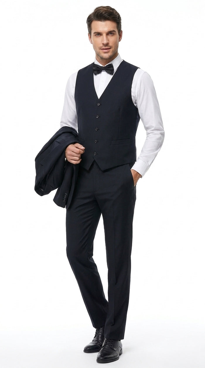 Mens Joker 2 Black 3-Piece Suit – Premium Movie-Inspired Cosplay Costume, Halloween & Formal Dress Outfit