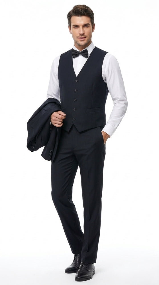 Mens Joker 2 Black 3-Piece Suit – Premium Movie-Inspired Cosplay Costume, Halloween & Formal Dress Outfit