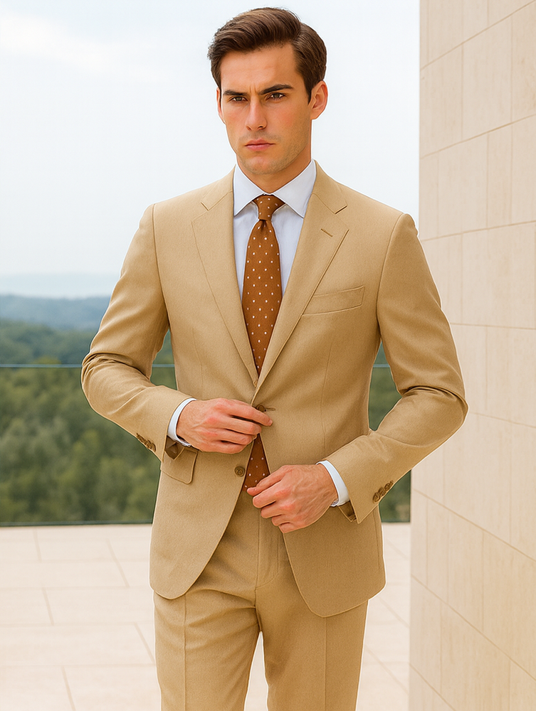 slim-fit-khaki-blazer