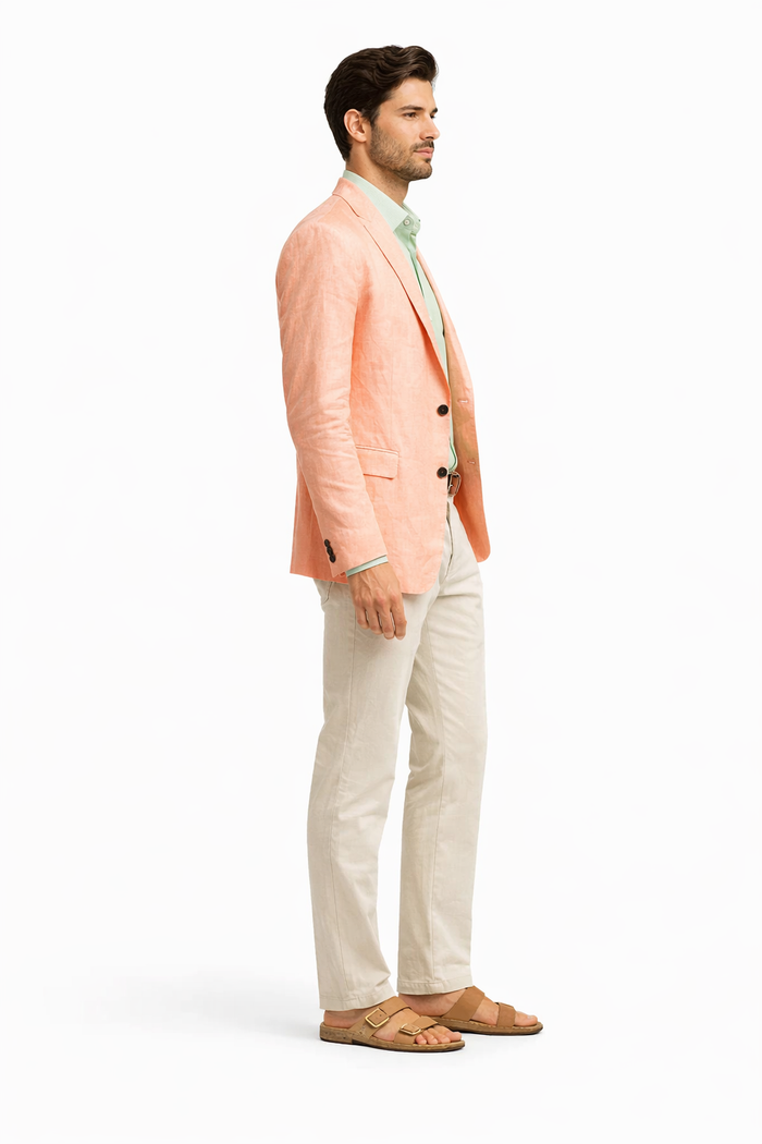 Mens Blazer - Coral Sport Coat - Summer Blazer