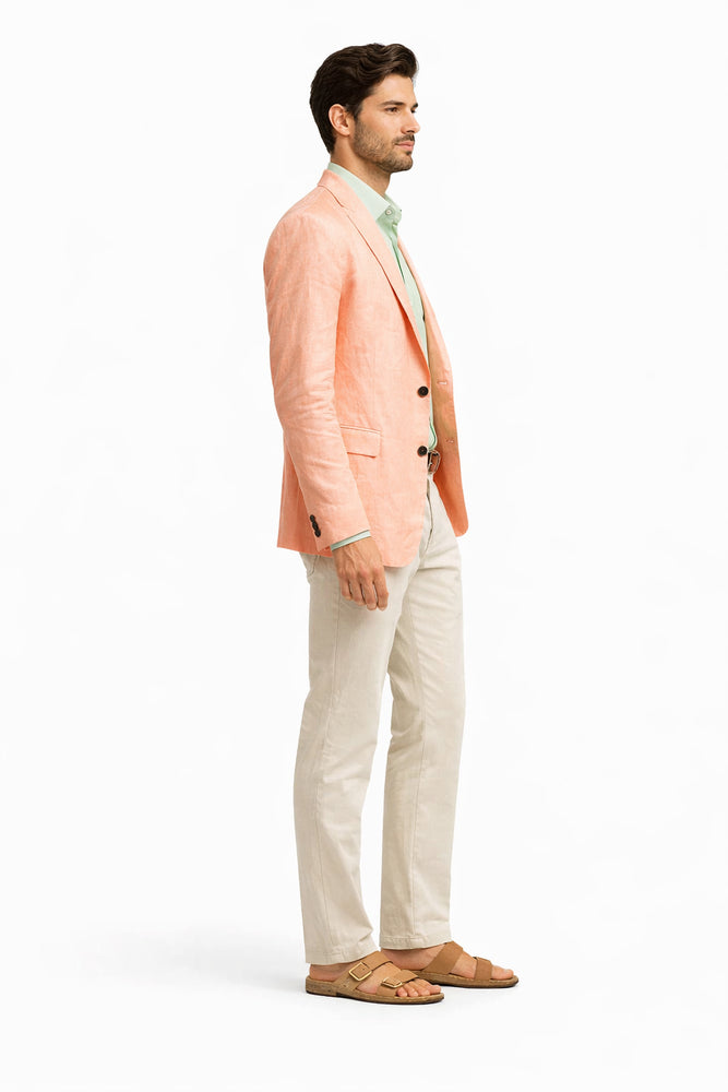 Mens Blazer - Coral Sport Coat - Summer Blazer