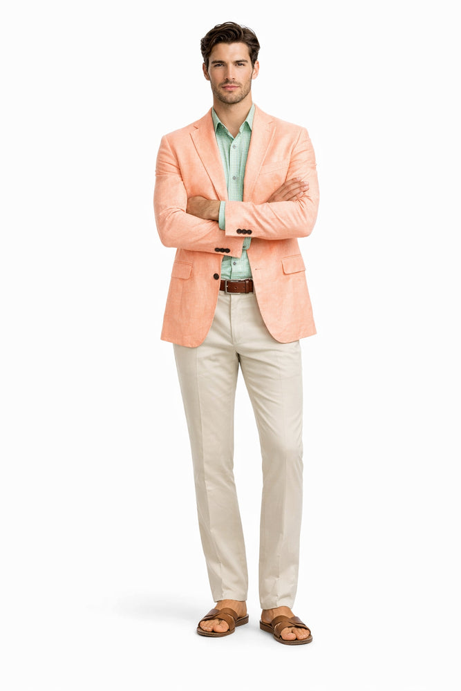 Mens Blazer - Coral Sport Coat - Summer Blazer