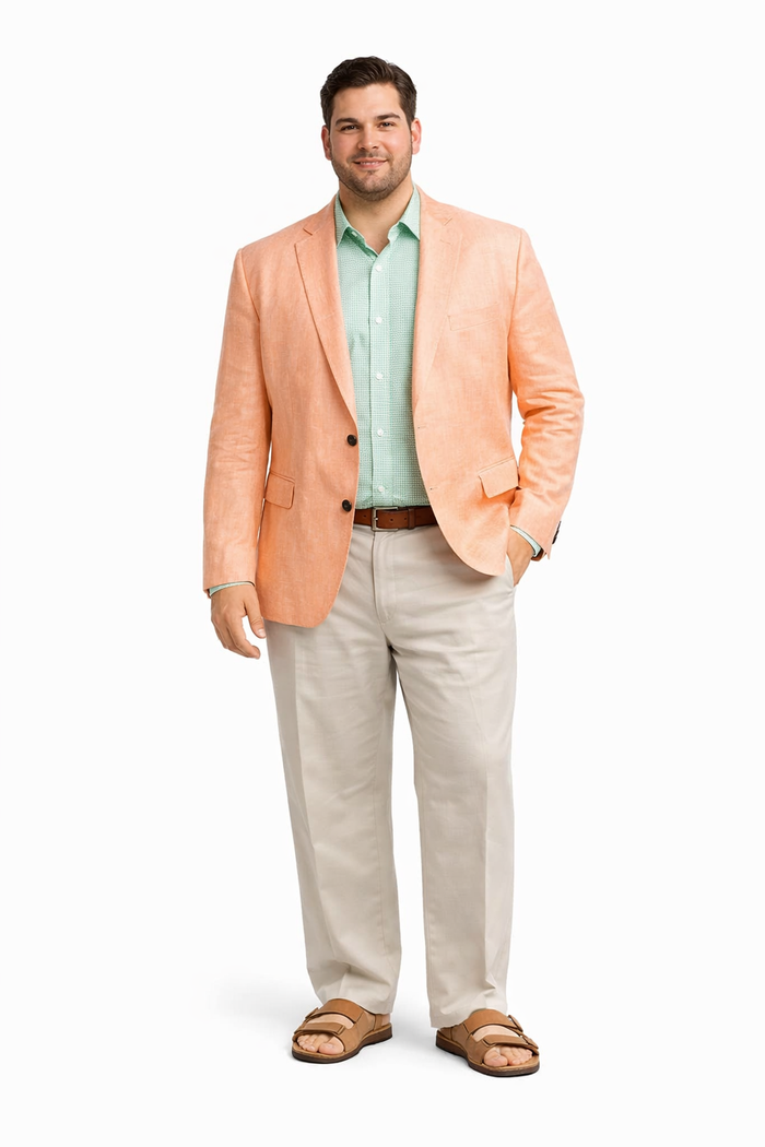 Mens Blazer - Coral Sport Coat - Summer Blazer