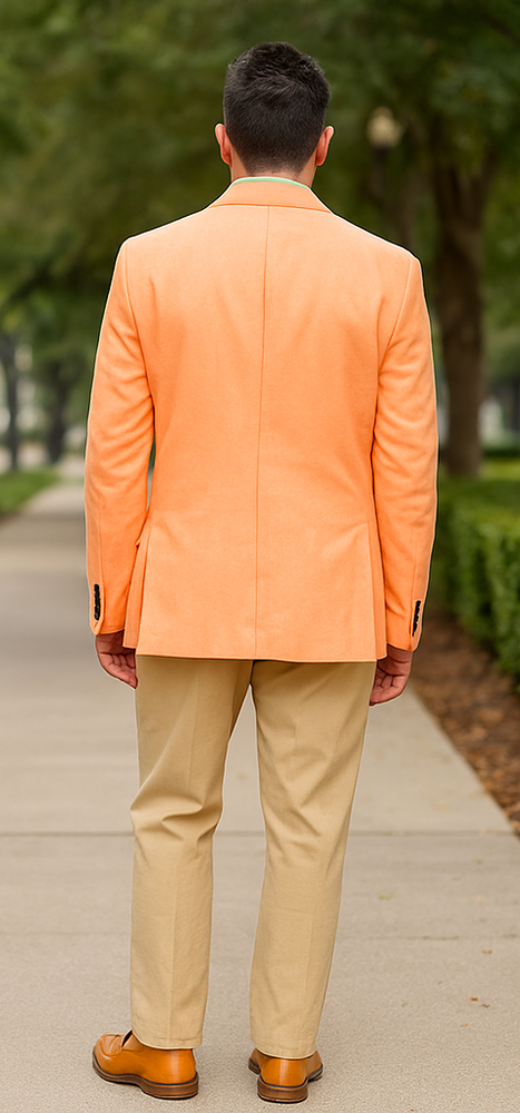 Mens Linen Blazer - Coral Linen Sport Coat - Summer Blazer