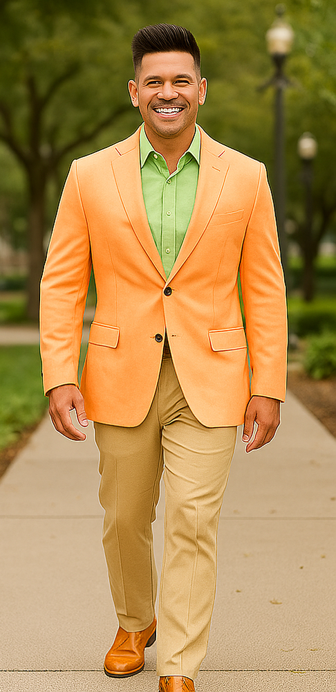 Mens Linen Blazer - Coral Linen Sport Coat - Summer Blazer