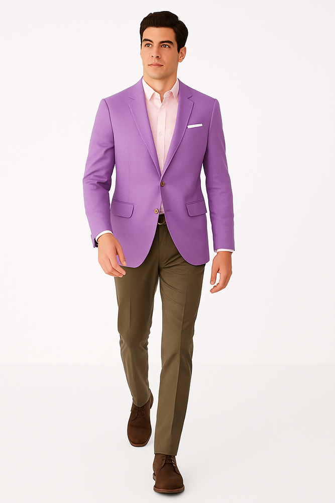 Mens Linen Blazer - Lavender Linen Sport Coat - Summer Blazer