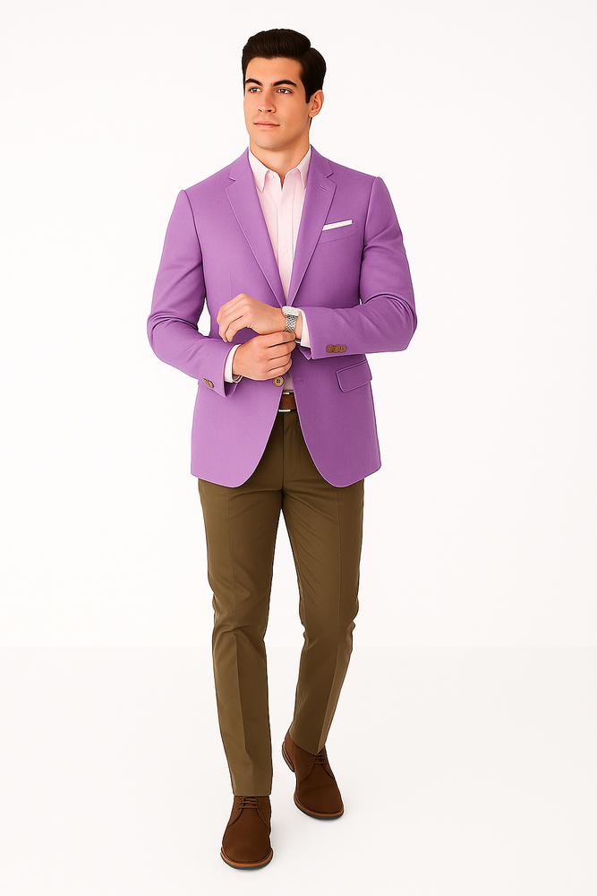 Mens Linen Blazer - Lavender Linen Sport Coat - Summer Blazer