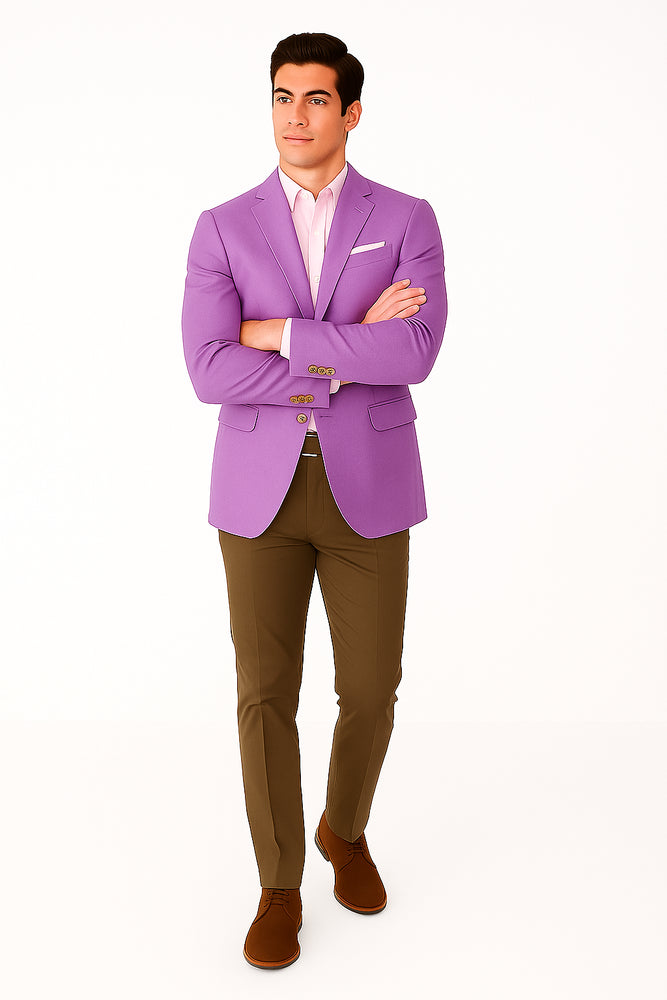 Mens Linen Blazer - Lavender Linen Sport Coat - Summer Blazer