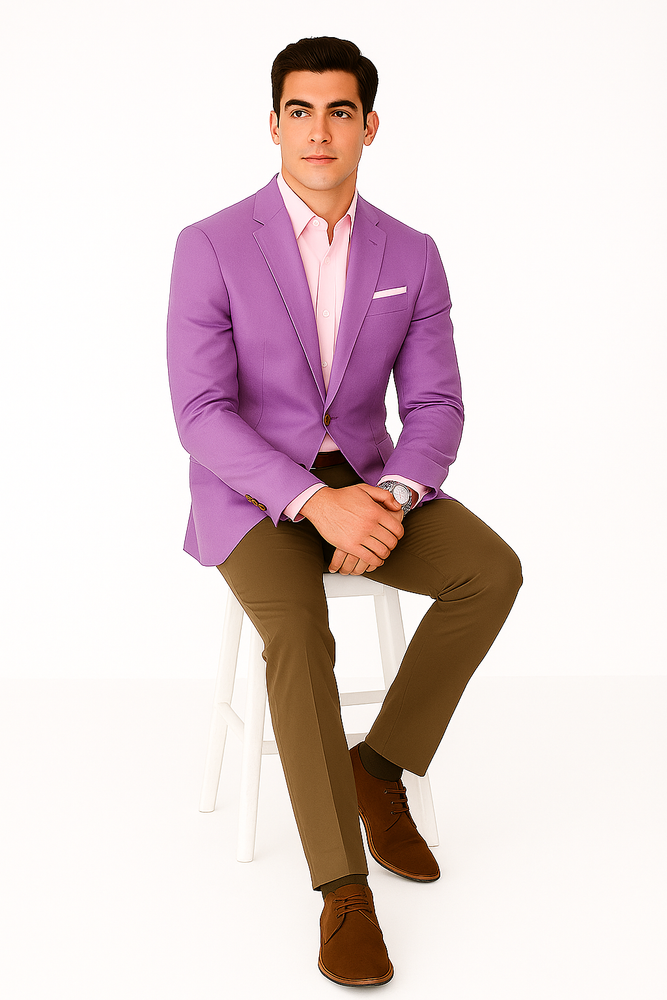 Mens Linen Blazer - Lavender Linen Sport Coat - Summer Blazer
