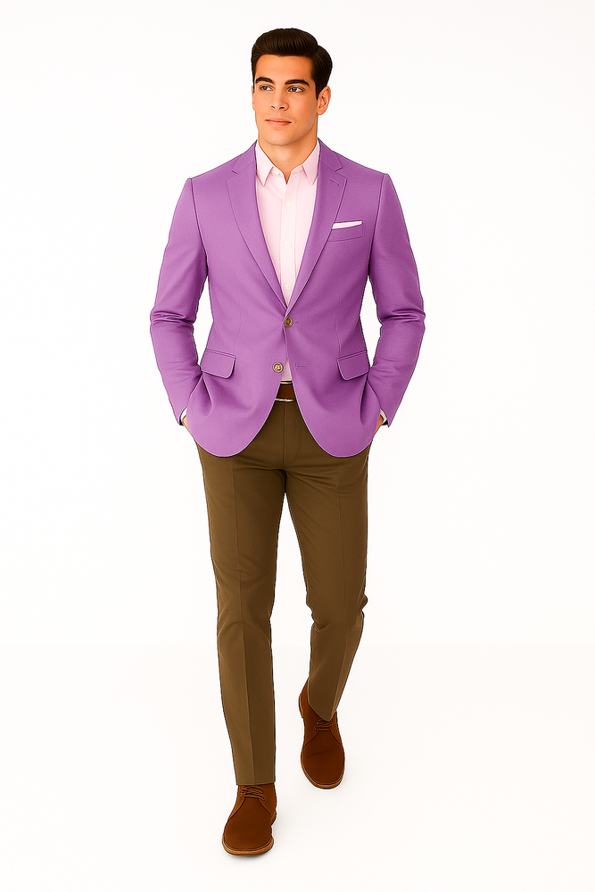 Mens Linen Blazer - Lavender Linen Sport Coat - Summer Blazer