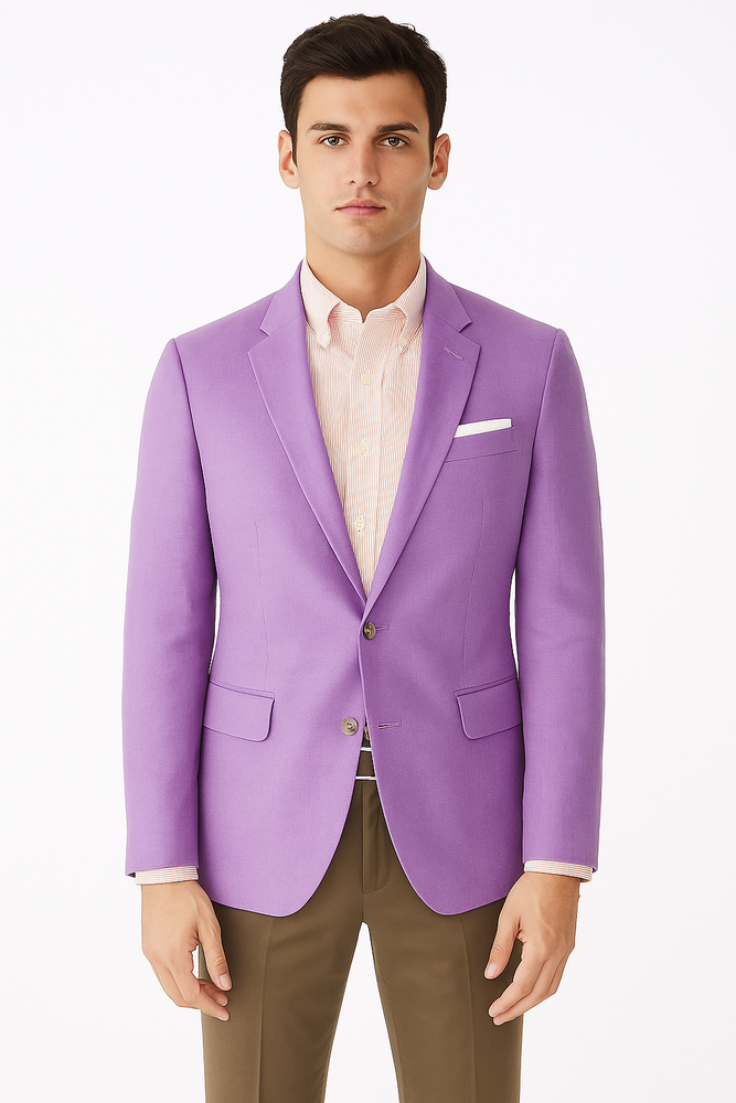 Mens Linen Blazer - Lavender Linen Sport Coat - Summer Blazer