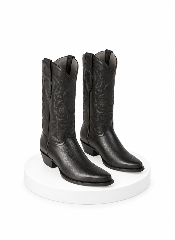 Mens Los Altos Deer Boots Black Deerskin Boots - Deer Boots - Deer Skin Boots