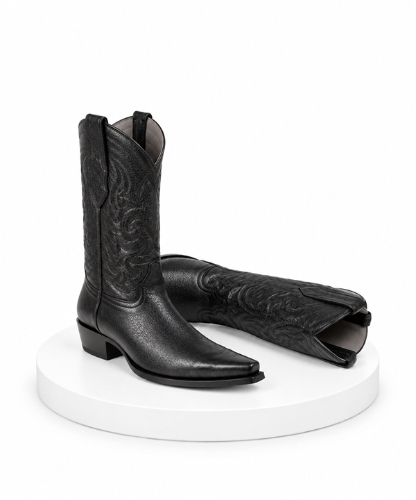 Mens Los Altos Deer Boots Black Deerskin Boots - Deer Boots - Deer Skin Boots