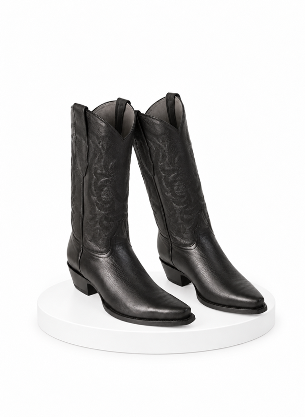Mens Los Altos Deer Boots Black Deerskin Boots - Deer Boots - Deer Skin Boots