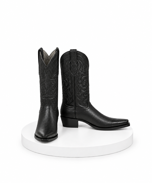 Mens Los Altos Deer Boots Black Deerskin Boots - Deer Boots - Deer Skin Boots