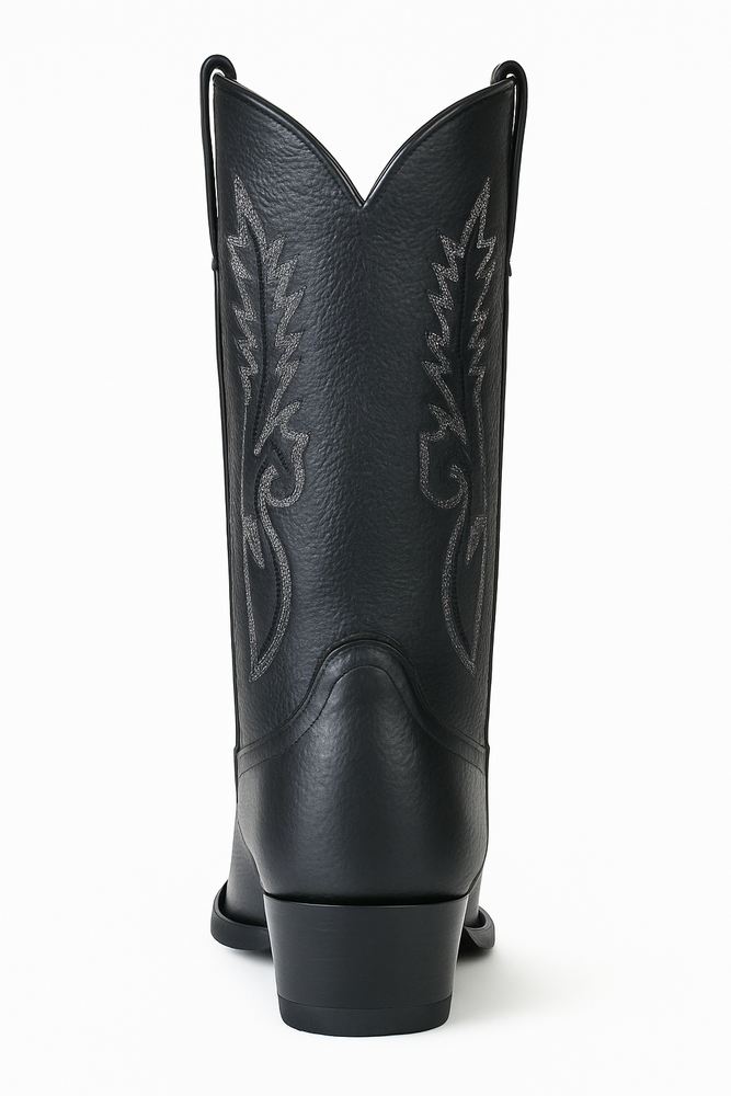 Mens Los Altos Genuine Deer Leather Boots Black Deerskin Boots - Deer Boots - Deer Skin Boots