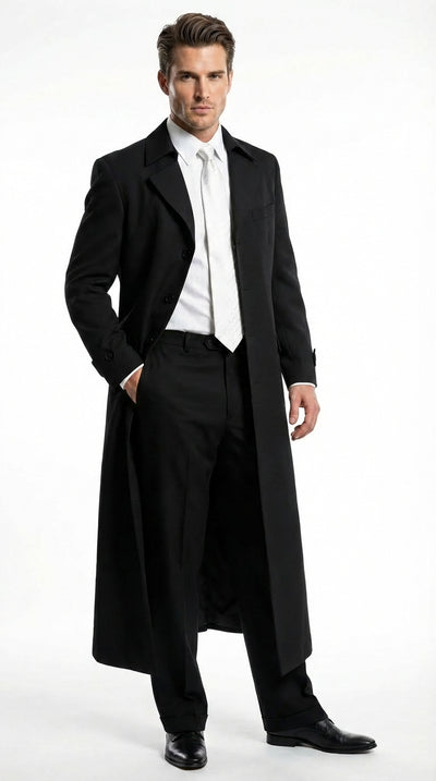 Mens Black Maxi Coats