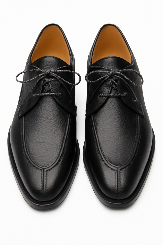 Fratello Split-Toe Deer Black Men’s Lace up Shoes By Mezlan Made In Spain Brand