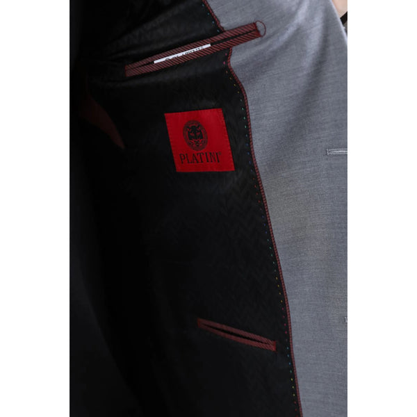 Men’s Modern Fit Silver Stretch Blazer for Evening Wear