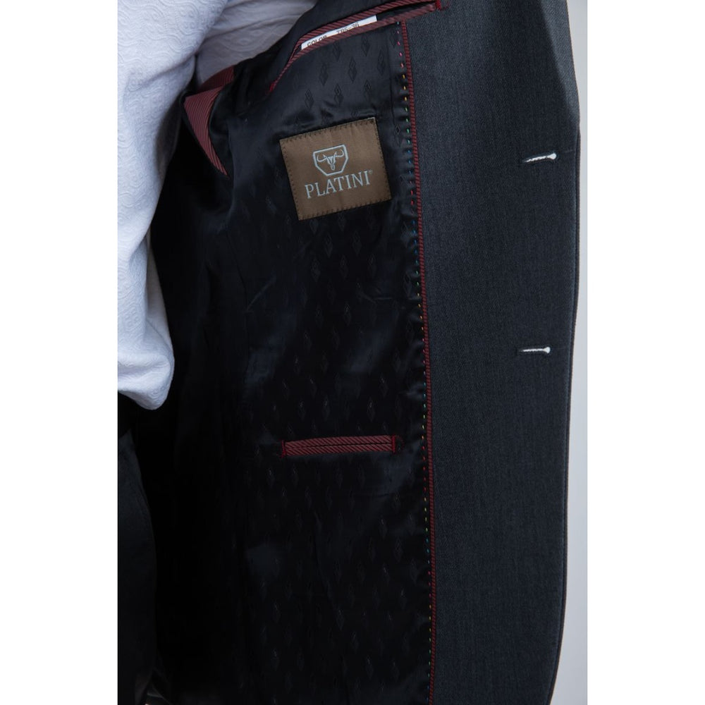 Men’s Platini Charcoal Western-Inspired Sport Coat