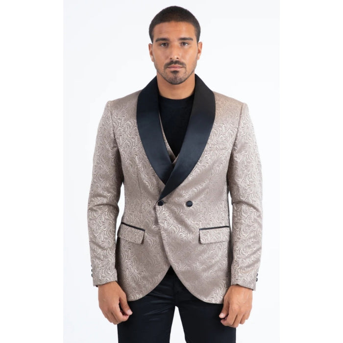 Men’s Platini Khaki Blazer with Matching Vest