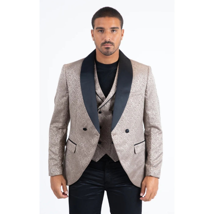Men’s Platini Khaki Blazer with Matching Vest