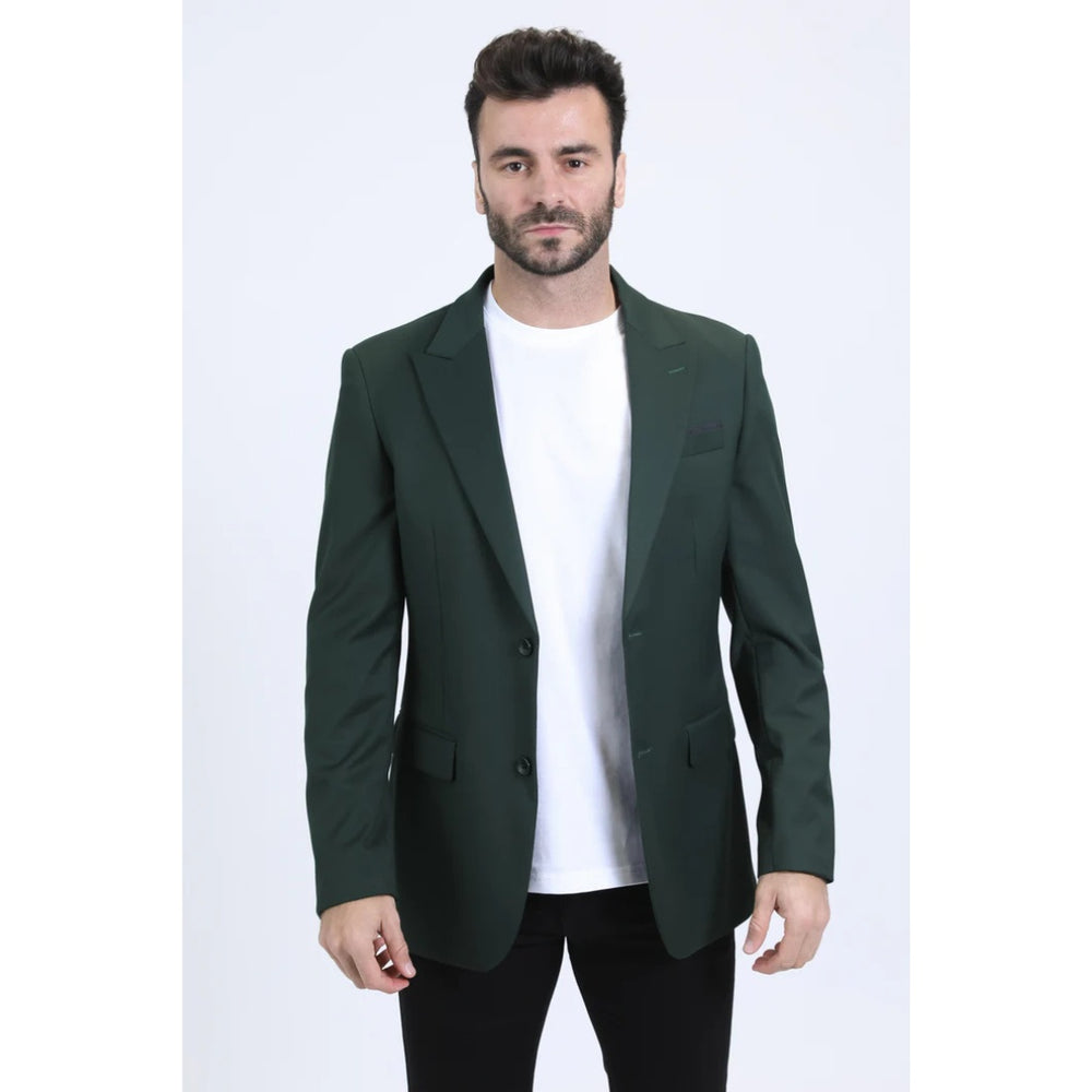 Men’s Platini Modern Fit Blazer in Forest Green
