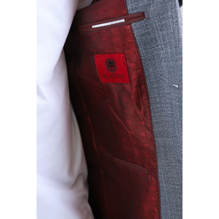 Men’s Platini Tailored Modern Fit Blazer in Grey