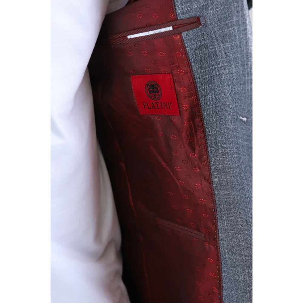 Men’s Platini Tailored Modern Fit Blazer in Grey