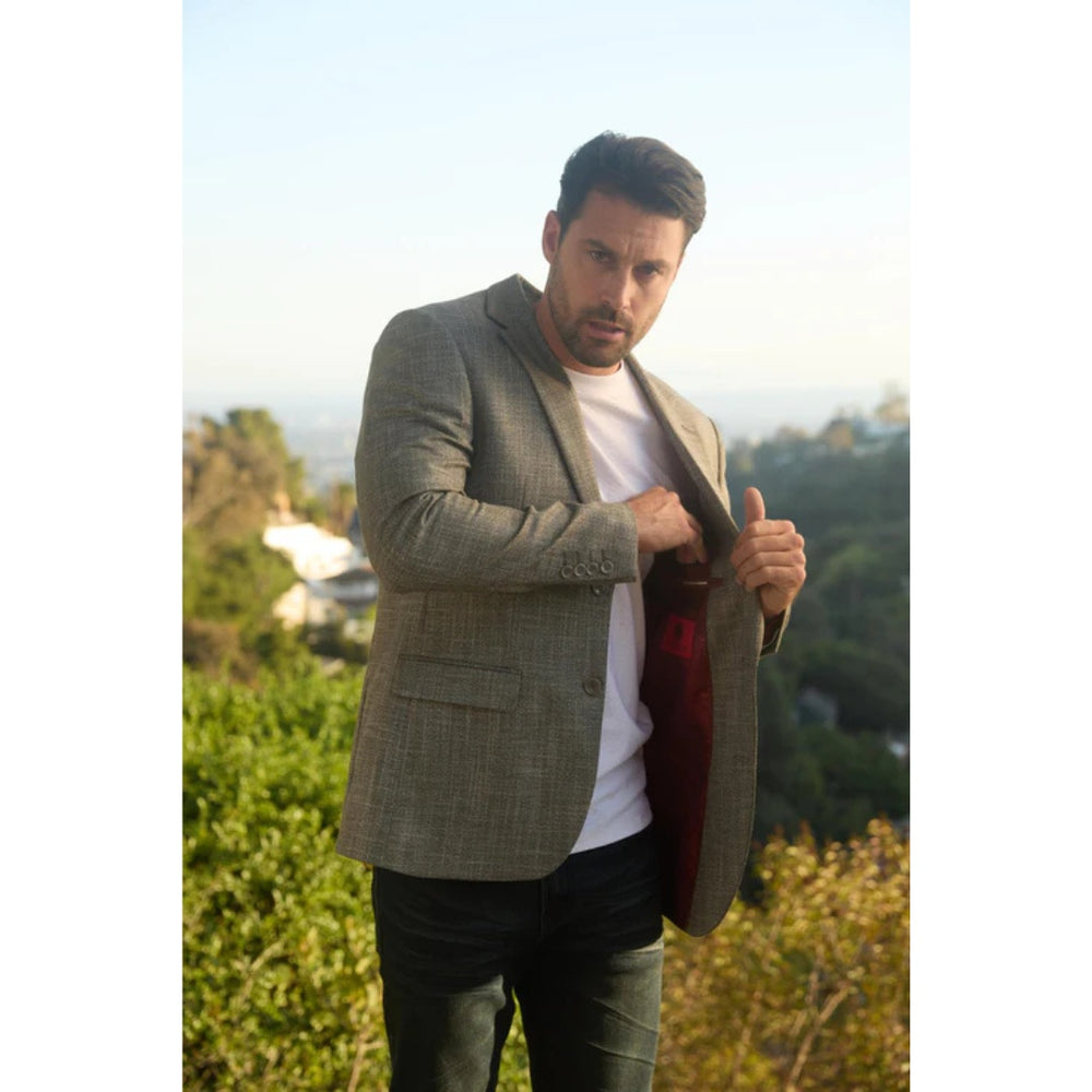 Men’s Platini Tailored Modern Fit Blazer in Grey