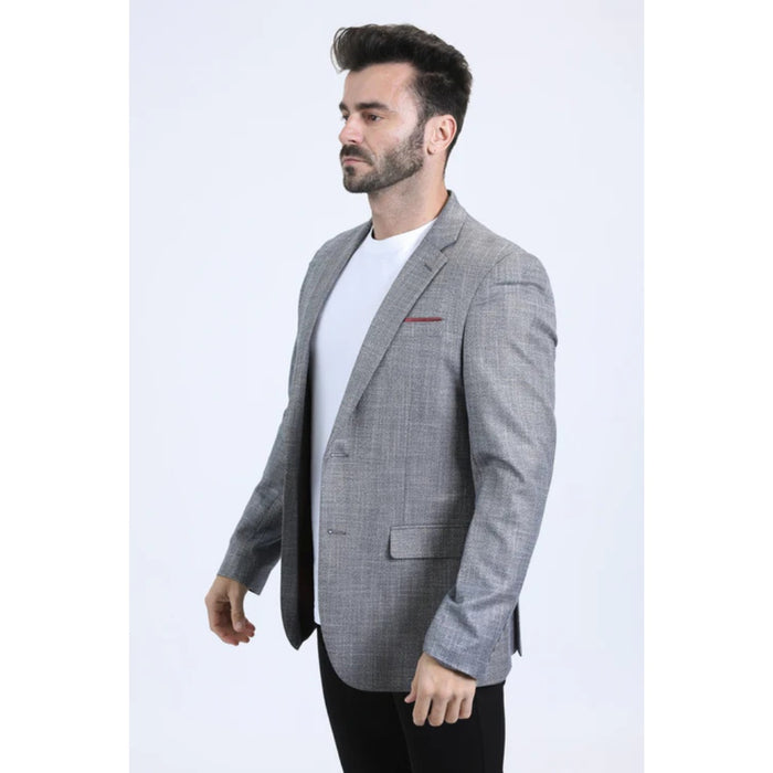Men’s Platini Tailored Modern Fit Blazer in Grey